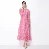 Foto Real del Nuevo Vestido Estampado de Primavera con Pedrería y Diseño Elegante