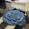 Alfombra de baño morada de fuego de buena suerte, alfombra absorbente con forma tridimensional 3D, alfombra de flores, alfombra de tierra de diatomeas para baño, secado rápido