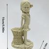 Adornos de ángel vintage de estilo europeo, estatua de yeso de resina de estilo americano, escultura de angelita, accesorios de decoración de escritorio