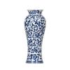 Jarrón de Cerámica Azul y Blanco Estilo Chino Wabi-Sabi, Adornos Decorativos de Alto Nivel para Arreglos Florales, Recipiente Creativo para Flores Estilo Chino para Sala de Estar, Estilo Tradicional