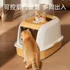 Caixa de Areia para Gatos Extra Grande Anti-Respingo e Anti-Odor Totalmente Fechada Banheiro para Gatos Caixa de Areia para Filhotes com Tampa Flip-Top Suprimentos para Pets Atacado