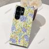 Capa Popular da Shopee para Celular Galaxy S24 com Design Floral de Tela Cheia, Capa Protetora Samsung S25, Película S23 Dois em Um, S22