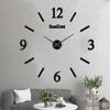 Reloj de pared tridimensional 3D con luz y esfera de lujo, creativo, para sala de estar, dormitorio, pegatinas de pared decorativas, reloj con espejo, reloj de moda simple