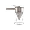 Funil para bolinhos de polvo separador de massa separação de líquidos para assar funil cônico de aço inoxidável bolinhos de peixe funil de cozinha