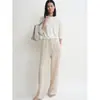 Pantalones Largos Sumeihui Nórdicos Tot con Cintura Elástica y Cordón para Mujer Nueva Colección Primavera/Verano 2026 Casual de Cintura Alta Pierna Ancha