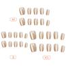 Té con Leche Hielo Transparente Ojo de Gato Textura de Alta Gama Elegante Estilo Girly Estilo Hermana Real Manicura Estilo Corto 30-t Uñas Portátiles