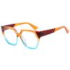 Nuevas Gafas de Sol Poligonales de Moda Transfronterizas Europeas y Americanas, Combinación de Colores Texturizada Gafas de Sol Degradadas de Moda Transfronteriza para Mujer 5675