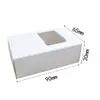 Caja de papel kraft caja de embalaje para jabón hecho a mano caja con ventana para joyería pequeña caja para aceites esenciales caja de cartulina blanca de avión al por mayor en stock