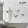 Decorações Populares para Unhas Xiaohongshu em Formato de Diamante Estilo Francês Minimalista Liga de Metal Acabada Bola de Strass Decoração para Unhas Atacado em Estoque