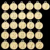 Colgante de aleación con letra inglesa de gota de aceite redonda de 12 colores, accesorios para joyería DIY W85
