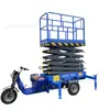 Plataforma Elevadora de Tijera Montada en Vehículo 8.5m kg Plataforma Elevadora Móvil Hidráulica Montada en Vehículo de Tres Ruedas