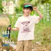 [100% Algodón] Ropa de Verano Nueva Estilo Algodón Hall Niños Camiseta de Manga Corta para Niños Clase a Antibacteriana Algodón Puro Tops para Niños y Niñas