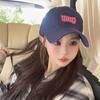 Sombrero Gorra de béisbol bordada con letras nuevas para mujer estilo coreano versátil que hace que la cara se vea pequeña gorra con visera para exteriores viajes sombrero de pareja moda