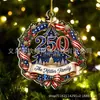 Adorno Navideño de Acrílico Tema Patriotismo 2026 250 Aniversario de la Fundación de los Estados Unidos Regalo Navideño