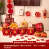 Decoración feliz para inauguración de casa, cesta de frutas portátil, regalo para mudanza, juego completo de suministros para diseño de decoración de casa nueva