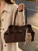 Bolsa Cesta de Legumes Suede Grande Capacidade Retro Outono e Inverno para Mulheres 2025 Nova Moda Casual Roupas de Trabalho Bolsa de Ombro Bolsa Tote