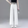 Pantalones casuales blancos a la medida para mujer, estilo nuevo de principios de otoño 2026, pantalones de pierna recta para mujeres petite, que reducen la edad