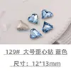 Cristais para Nail Art com Base Pontiaguda Strass de Vidro Branco Transparente Coração Rosa Quadrado Irregular Pedras para Unha Haste Acessórios