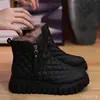 Botas de Nieve Estilo Retro para Mujer 2026 Nueva Moda Invierno Más Terciopelo Más Gruesas Botas Cortas Suela Gruesa Zapatos de Algodón Cálidos para Mamá