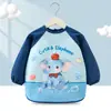 Avental de bebê para outono e inverno, impermeável e resistente a manchas, para meninos, adequado para o jardim de infância, usado como babador para comer e pode ser usado como roupa externa; avental de veludo cotelê