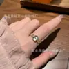 Venta al por mayor del fabricante Xiaohongshu Anillo Natural de Espuma de Agua Calabaza de Jade Plata S925 Incrustada Diseño Fresco Pequeño Anillo para Mujer