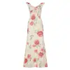 Vestido Europeo y Americano Transfronterizo 2026 Nuevo Estilo Espalda Descubierta Lazo de Perlas Ajustado para Mujer, Moda de Verano Vestido Corto Picante