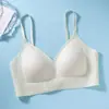 Sutiã fino de verão para mulheres com seios grandes, minimiza a aparência, fornece suporte, previne a flacidez, fresco e respirável, sutiã sem aro