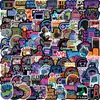 100 piezas de pegatinas inspiradoras de graffiti de control de videojuegos retro clásico transfronterizo para botellas de agua, patinetas, carpetas, pegatinas impermeables de PVC