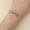 Moda Transfronteriza Retro Color Café Pulsera de Cámara Personalidad Dulce Fresca Chica Picante Te Amo Proyección de Lenguaje Accesorio de Mano para Mujeres