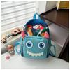 Mochila escolar para niños, ligera y sencilla, con diseño de monstruo de dibujos animados para niñas y niños, ideal para salir de jardín de infantes.