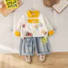 Conjunto de Ropa de Otoño para Niños Estilo 2026 Ropa de Primavera y Otoño Bebé Niños Casual Camisa de Manga Larga Conjunto de Dos Piezas Moderno Dropshipping Mayorista