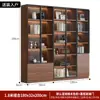 Gabinete de libros usados estilo retro personalizado puerta de vidrio exhibición gabinete de vino sala de estar del hogar estantería integrada de pared a techo mano