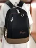 Nueva mochila de color block estilo universitario transfronteriza, bolsa escolar de gran capacidad para estudiantes de secundaria y preparatoria, mochila ligera casual para viajes