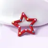 Estrella de Cinco Puntas de Dibujos Animados Hebilla de Resorte con Goteo de Aceite Accesorios Metálicos para Joyería DIY Colgante Lindo Anillo de Conexión Pintado de Colores