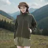 Chaqueta de Polar con Cuello Alto para Exteriores para Mujer Otoño Invierno Calidez Ollie Ropa Exterior de Polar Chaqueta Polar Polar para Senderismo Montañismo Forro