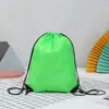 Logotipo Pronto Poliéster 210D Mochila Saco com Cordão Simples Bolso com Aba e Cordão Calças