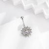 Venta caliente coreana súper brillante gota de agua flor completo diamante hebilla de ombligo AliExpress ebay venta caliente ventas directas de fábrica