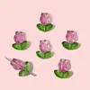 Polvo de Gelatina Vidrio Degradado Pétalos de Tulipán Hilo de Mano Cuentas Material Pulsera DIY Pendientes Accesorios de Joyería Venta al por Mayor