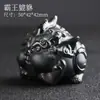 Adorno de Mano de Rana Dorada de Jade Verde Hetian de Xinjiang, Adorno de Mano de Material Fino Tigre y Pixiu, Adorno de Mano de Jade Negro, Suministro para Transmisión en Vivo