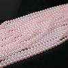 Collar de Perlas de Alto Brillo Cuentas de Vidrio Rosadas Agujero Recto Cuentas Redondas Accesorios de Joyería Hechos a Mano DIY Materiales Productos Semi-Terminados