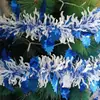 Guirnalda de decoración navideña con hojas curvas, espumillón, cintas y tiras decorativas para decoraciones de fiestas navideñas y adornos colgantes
