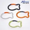 No. 8 hebillas de aleación de aluminio de liberación rápida con forma de pez grandes, hebilla de escalada para exteriores, hebilla de bolsa creativa única, hebilla de presión ligera