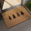 Felpudo de fibra de coco con diseño de Shiba Inu de dibujos animados, antideslizante, resistente al desgaste, alfombrilla de entrada para quitar el polvo para uso doméstico