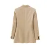 Traje Cruzado AliExpress Primavera 2026 Nuevo Ropa para Mujer Manga Larga Color Sólido Doble Botonadura Corte Delgado Chaqueta de Traje 8194394