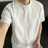 Camiseta de Verano para Hombre de Peso Pesado, Estilo Americano, Holgada, Transpirable, High-Street, con Diseño Patchwork Desestructurado Transfronterizo