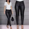 Otoño e invierno 2024 nuevo transfronterizo Amazon wish pantalones de cuero PU de color sólido casual sexy leggings pantalones de mujer comercio exterior