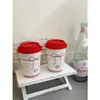 BenYou Doble Capa Engrosado Lindo Pajarita Original Cachorro Desechable Taza de Papel para Café Té con Leche Bebida Caliente