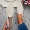 Sapatos Femininos de Moda Nova Europeus e Americanos Transfronteiriços para Primavera e Outono, Tamanho Grande, Bico Fino Plano, Mocassins de Malha Fly-Knit Baixos, Sapatos de Solado Macio