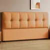 Cabeceira Ultra-Fina de Madeira Maciça Moderna e Simples, Modelo Novo, Peça Única, Autoportante, Encosto Macio em Couro Resistente a Arranhões de Gato, Feito Sob Medida para Hotel