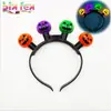 Diadema Luminosa de Cabeza de Calabaza LED para Halloween Aro para el Pelo de Calavera Diadema Luminosa para Fiesta de Halloween